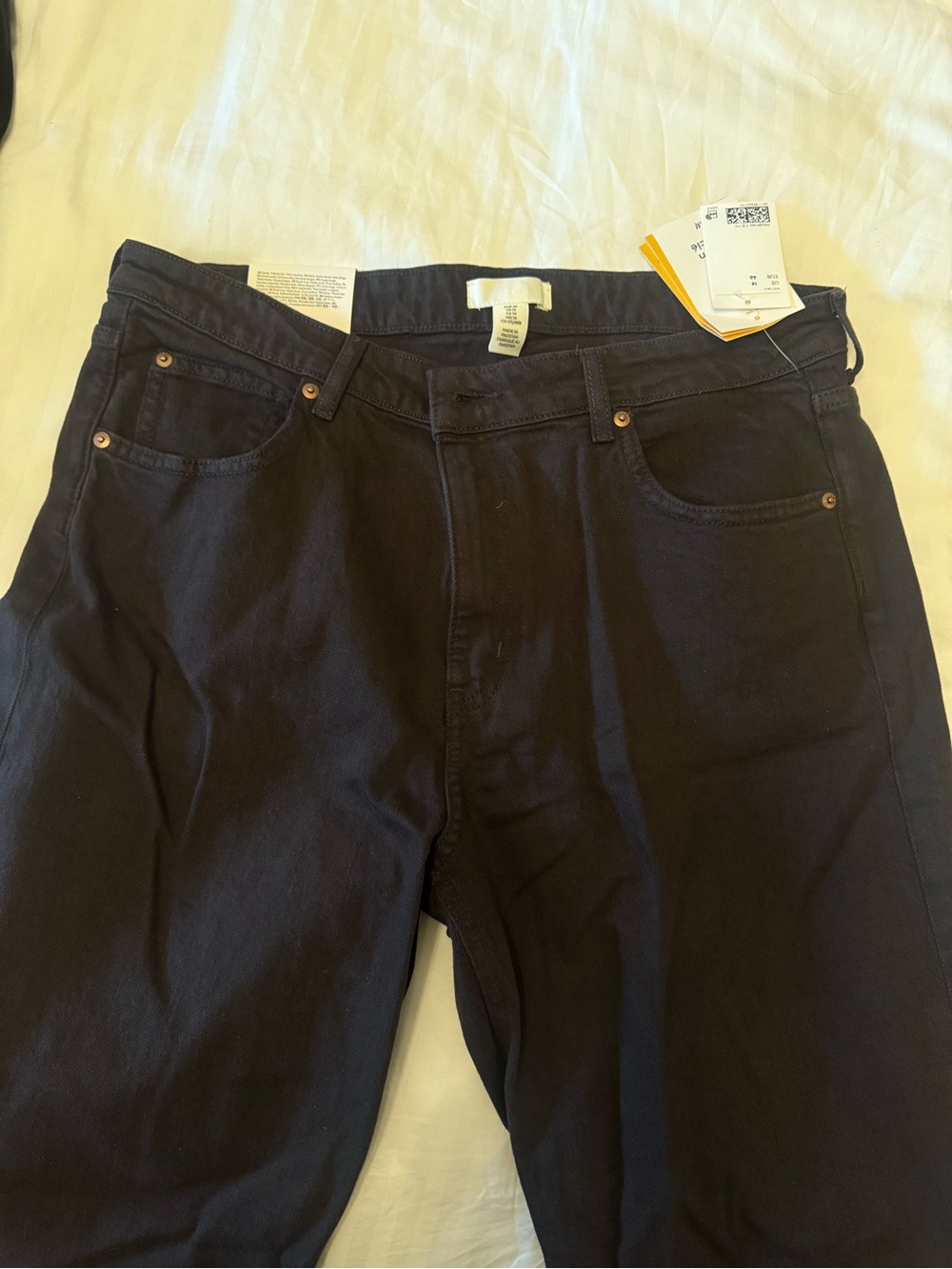 H&M Women's Boyfriend Jeans in Navy Blue